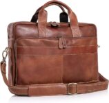 KomalC 16 Inch Leather briefcases Laptop