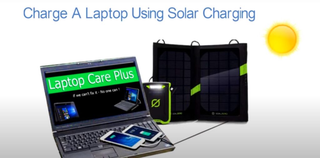 charging a laptop using solar charging