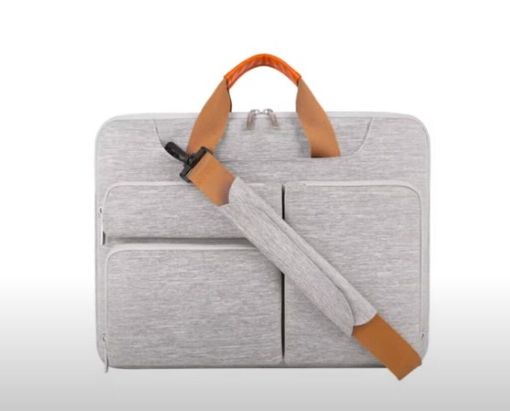 laptop bag grey color