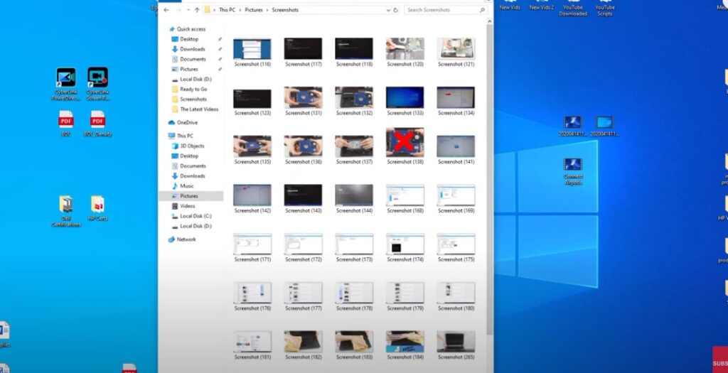 screenshots folder